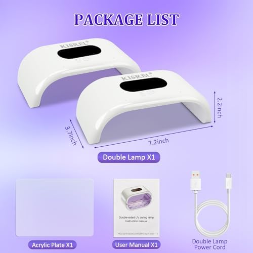 KISREL UV Light Resin,Plug-in Non-Rechargeable 2-in-1 UV Curing Lamp