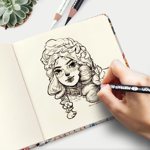 Handy Size 5 x 5 inches Sketch Book, 80GSM Acid Free Artistic Drawing Painting Writing Paper, Hardcover Cloth Cover Art Sketchbook,Journal Notebook.Beige Circus