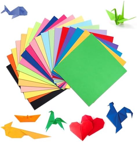 Granhoolm 200 Sheets Origami Paper, 20 Colors Origami Paper 6x6 inch,Double Sided Color Oragami Paper for Paper Artists,Craft Enthusiasts,DIY Arts Crafts