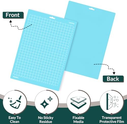 WISYOK 12x8.5 Inch Cutting Mats, 3 Pack, Reusable