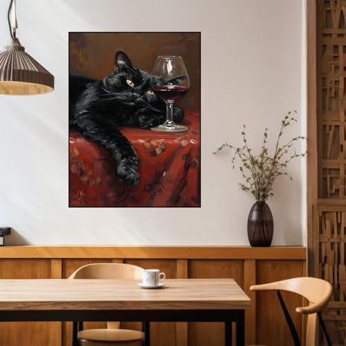 Benjenes Black Cat Diamond Art Kits for Adults, Diamond Painting Kits