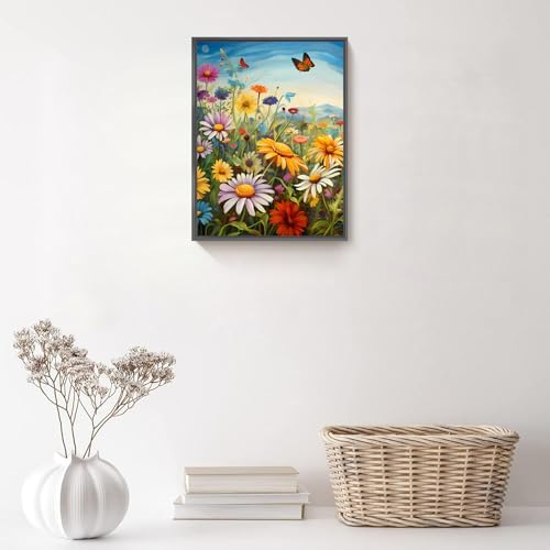 Arpilul Flowers Paint by Number for Adults-Paint by Numbers for Adults Beginner, Adult Paint by Number Kits on Canvas for Home Wall Art Decoration and Gifts 16x20Inch(Z-YH40)