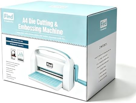 Die Cutting Machine for Card Making, Foldable Embossing Machine for Scrapbooking，DIY Paper Craft (Gift Box), 9" Openning