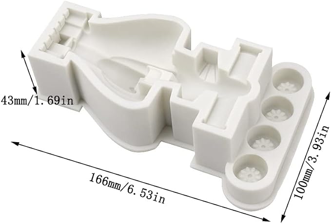 Cestony 3D Racing Car Shaped Silicone Molds for DIY Cake Fondant Biscuit Cookies Soap Sugar Pudding Chocolate Hard Candies Dessert Candle Decor