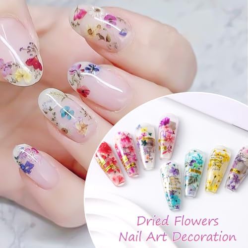 8 Boxs Dried Gypsophila Flowers Nail Art Decoration