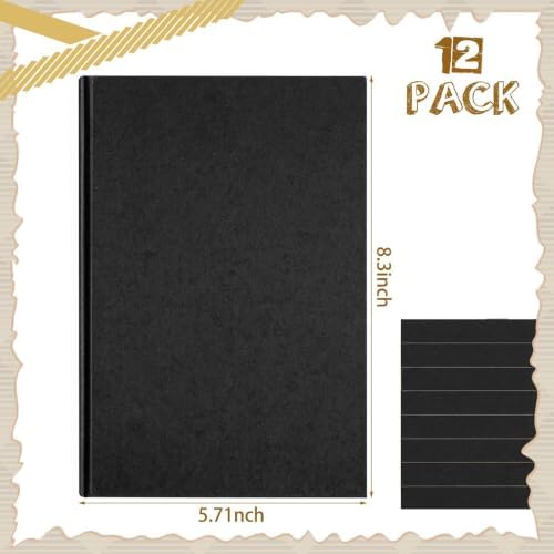 Henoyso 12 Pcs A5 Blank Notebook Journal Hardcover Sketchbook, 8.3 x 5.7 in