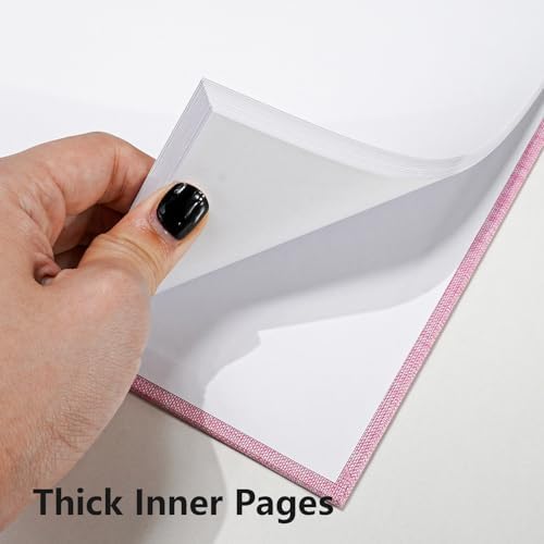 8x8 Inch Scrapbook DIY Photo Album, 20 Sheets (40 Pages), Pink