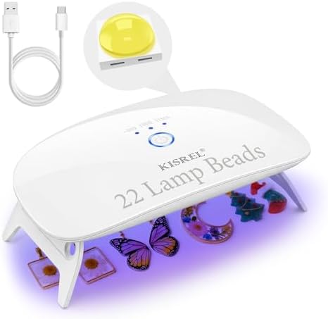 KISREL UV Light for Resin, Large 22LED Plug-in Non-Rechargeable Curing Lamp