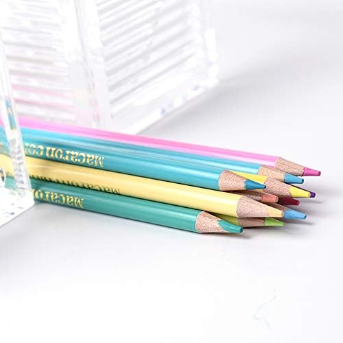 12 Macaron Colored Pencils Oil Based, Pre-sharpened Wooden Color Pencils