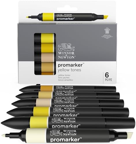 Winsor & Newton ProMarker Set, 6 Count, Yellow Tones