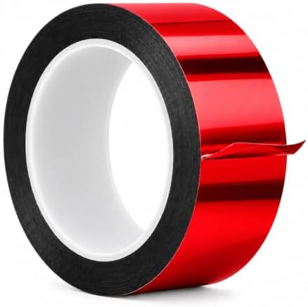 GGR Supplies MMYP-1 Red Metalized Polyester Film Tape, 2 Inch x 72 Yds