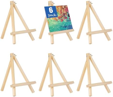 Falling in Art 6 Pack 10 Inch Mini Wooden Display Easels