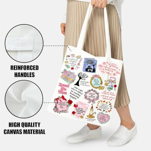 Canvas Tote Bag Gifts for Women Music Dance Sewing Lovers, Double-Sided Print Bags