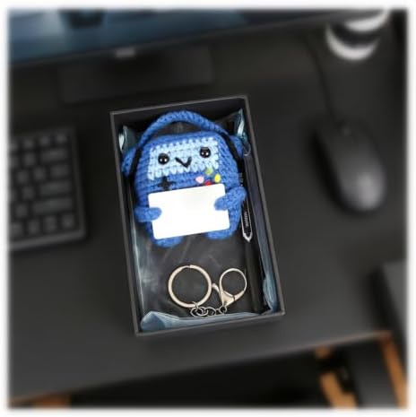 Gamer Gifts for Teens,Handmade Crochet Controller Kit(3Pcs,Positive blue)
