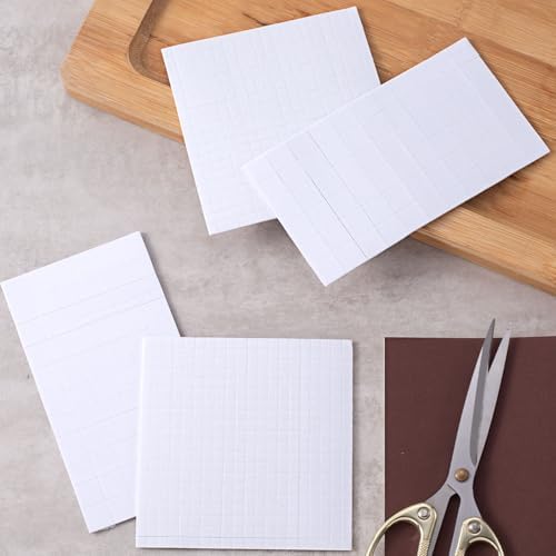 Joez Wonderful 4 Sheets Foam Adhesive Squares, 0.47in & 0.2in, White