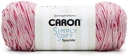 CARON Simply Soft Speckle Yarn, Lipstick