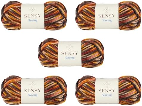 S Sensy Roving Multi - Premium Acrylic&Wool Yarn 5 Skeins Autumn 131 Yards