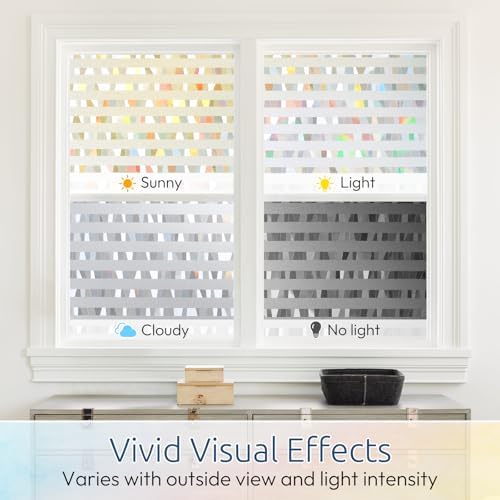 rabbitgoo Window Privacy Film Decorative, 35.4" x 157.4"