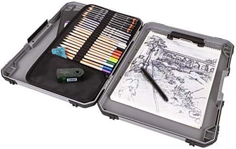 ArtBin 6838AG Sketch Board, Portable Drawing Surface with Internal Art & Craft Storage, Grey