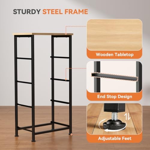 Sweetcrispy Dresser for Bedroom, 4 Drawer Storage Cabinet, Tall Nightstand