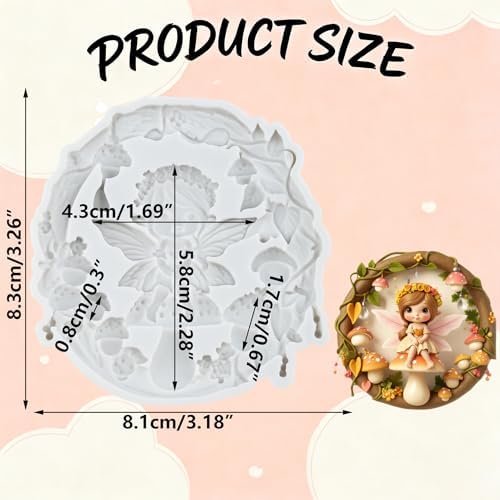 Flower Fairy Polymer Clay Molds Elf Girl Garland Silicone Mold