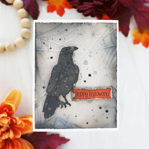 Halloween Patchwork Crow Metal Cutting Dies for Card Making