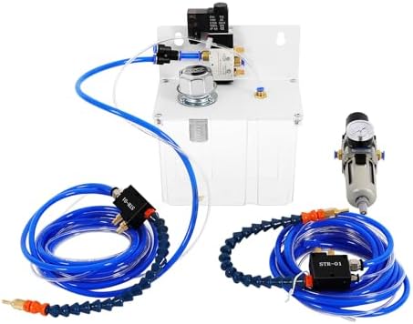 110V IP65 Mist Coolant Lubrication Spray System, 0.15-0.8MPa Self-Priming Coolant Cooling Spray Pump Liquid Cooling Mist System Cutting Fluid Cooled Sprayer Machine for CNC Lathes Milling Machines