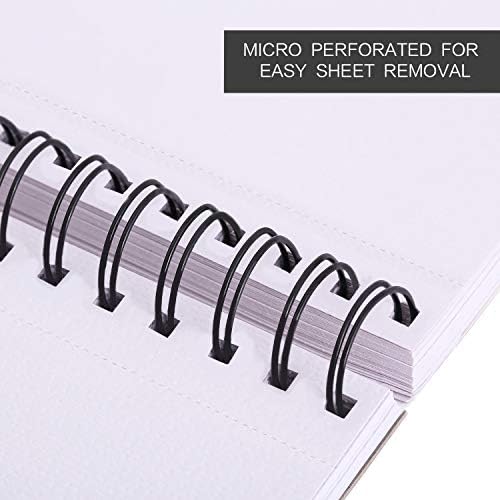 Bachmore Drawing Pad 9X12 Inch (110lb/180g), 60 Sheets, Top Spiral Bound Multi-Media for Artist Pro & Amateurs | Acrylic Art, Ink, Paint, Oil Pastels,Watercolor Mixed Media Sketch
