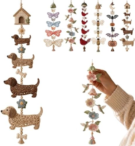 Butterfly Garden Cascade DIY Crochet Kit, Handmade Hanging Crafts，#B
