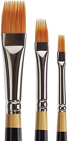 KINGART Original Gold 9120 Series, Golden Taklon Rake/Comb 3 Pc. Set