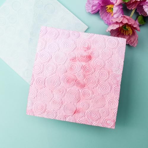 BAOFALI 3D Embossing Folder for Card Making,Tree Rings Plastic Texture Fades Embossing Folder Template for Scrapbooking Cardstock Album DIY Decoration Paper Crafting 5.9x5.9inch