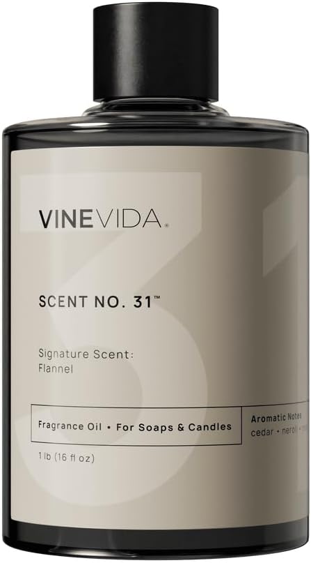 VINEVIDA [16oz] Flannel Fragrance Oil for Candle Making - Made in USA Scents for Candles and Soap Making - Natural Fragrance Oil