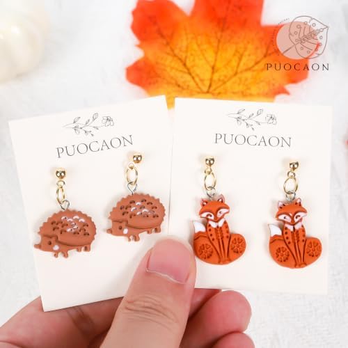 Puocaon Fall Animal Fox Polymer Clay Cutters for Jewelry Earring Making