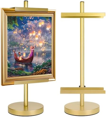 28''Adjustable Tabletop Easel Stand, Picture Easels for Display-Gold