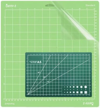 Corey-z Cutting Mat 2 Pack, 14x13 Large Mat & 8.7x5.9 Self Healing Small Mat for Sewing, Quilting, Scrapbooking, Arts and Crafts, Rotary Cutter Compatible