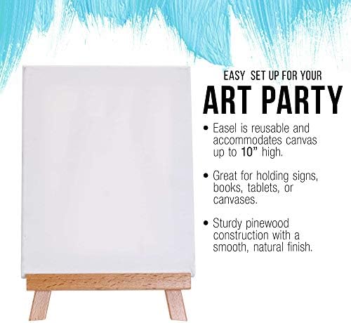 U.S. Art Supply 10.5" Small Wooden Tabletop Easel for Painting | Display Stand - A-Frame Table Top Easel, Canvas Holder