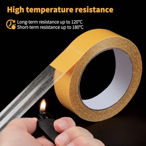 Ultra-Thin Clear Double Sided Tape Heavy Duty 1.58Inch X 66Feet Two Sides Strong Stick Mounting Adhesive Tape For Rug Fixed,DIY Crafts,Poster,Arts,Fixed Clothes,Paste Photo,Scrapbook,Gift Wrap