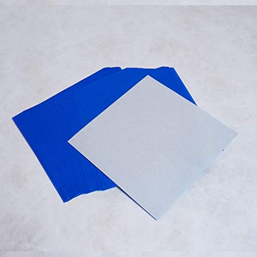 [Taro's Origami Studio] Standard 6 Inch One Sided Single Colors (Blue) 50 Sheets (All Same Color) Square Easy Fold Premium Japanese Paper for Beginner
