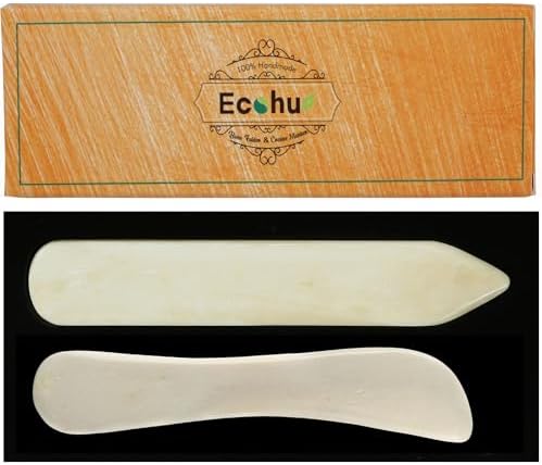 Ecohu Bone Folder & Creaser Tool - 2PCS - Scoring, Folding for Origami, Paper Crafts, Bookbinding, Leather Crafts and Card Making & Folding Paper
