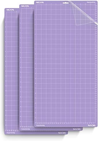 StrongGrip Cutting Mat for Silhouette Cameo 3/2/1(12x24 inch,3 Mats) Strong Adhesive Sticky Quilting Cut Mats Replacement Accessories for Silhouette Cameo