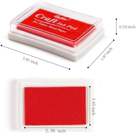 Lsushine 15 Colors Craft Ink Pads, Washable Stamp Pads for DIY Stamping | Ink Pad Set for Rubber Stamps, Finger Painting, Crafts on Paper, Wood, Fabric, Scrapbooking, DIY & Back to School Supplies