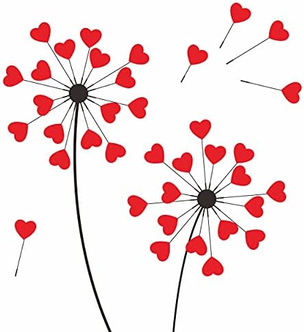 1200 PCS Red Heart Shaped Sticker Labels with Perforation Line in Roll, Use for Valentine's Day, Award Charts, Offices, Teachers & Classrooms, Bookmarks (1" in Diameter)