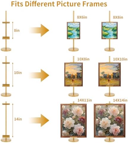 18''Adjustable Tabletop Easel Stand, Picture Easels for Display-Gold