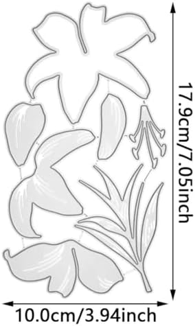Cutting Dies Metal Stencils Scrapbooking Tools DIY Embossing Template for Paper Card Making Album Arts Crafts Supplies (Lily-10x17.9cm)