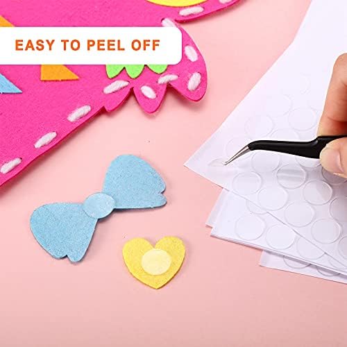 Zonon 1000 Pcs Double Sided Adhesive Dots Clear Glue Point Tape Stickers Balloon Glue Round Mini No Traces Adhesive Sticker Dot Sticker for Classroom Decor Craft DIY Office (0.39 Inch/ 10 mm)