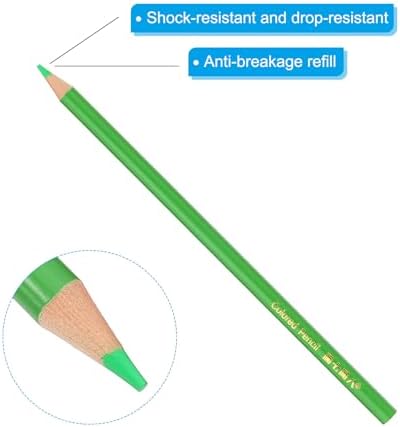 PATIKIL Grass Green Colored Pencils Set,6 Pcs Oil Color Pencils Wooden Coloring Drawing Pencil for Artists Art Painting