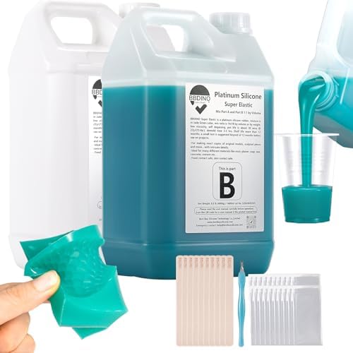 BBDINO Platinum Liquid Silicone Mold Making Kit 8A Jade Green 2 Gallons