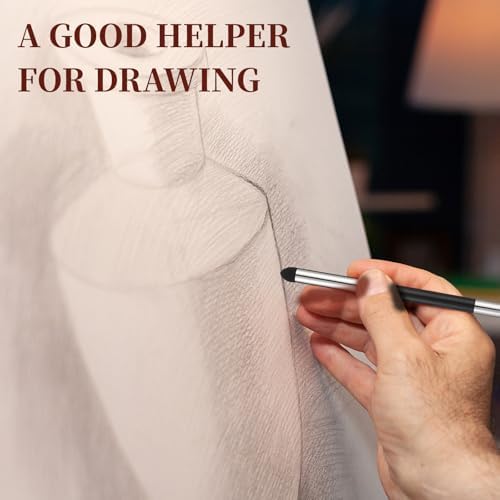 Oil Pastel Blending Tools, Dual Tip Drawing Art Oil Pastels Blender (4, Black)