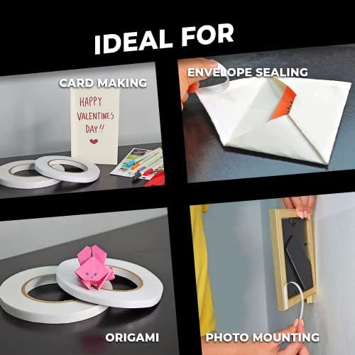 WOD DCTT32W Double Sided Adhesive Tissue Craft Tape - 4 inch x 55 yds. Acid Free, Permanent, & Heat Resitant - for Scrapbooking Paper, Cards, Origami, Ribbon, Glitter, and Boxes