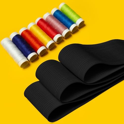 Airisoer Elastic Bands for Sewing 1.5 Inch x 12 Yards, Black